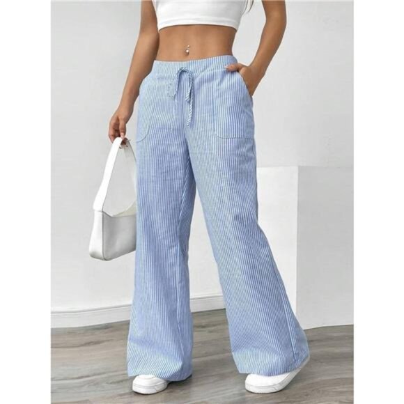 Striped Wide Leg Pants - Picture 2 of 11